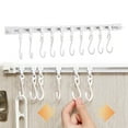 thumbnail image 1 of Sliding Rail Hook Wall Mounted Kitchen Utensil Hanger Multifunctional Space Saving Organizer No Drilling Tool Holder Adjustable Track Rack For Home, 1 of 4