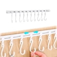 thumbnail image 1 of Multifunctional Slide Rail Hook Kitchen Utensil Hanging Rack Wall Mounted Hanger Space Saving Holder with 10 Hooks Sliding Track No Drilling Solution for Home and Organization, 1 of 4