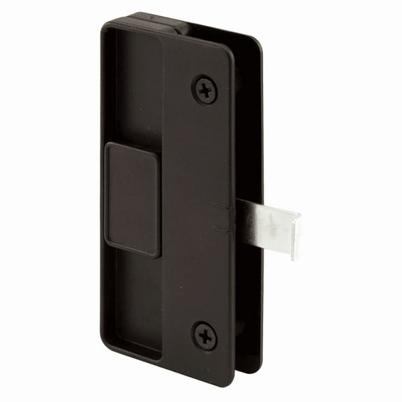 Sliding Screen Door Latch and Pull, 3 in. Hole Center, Black Plastic
