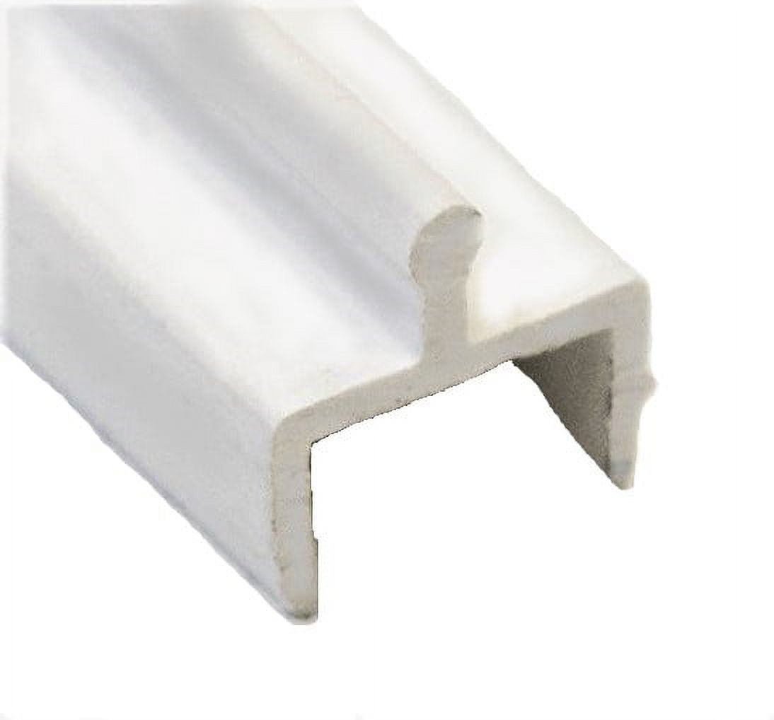 "Standard White Vinyl Sliding Screen Door Track, 72"" Replacement"