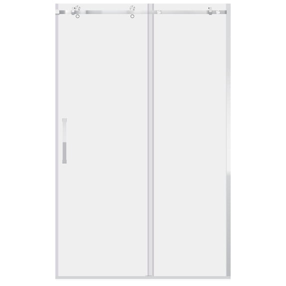 Sliding Shower Door with Stationary Panel 56-60W 76H Ultra B Chrome