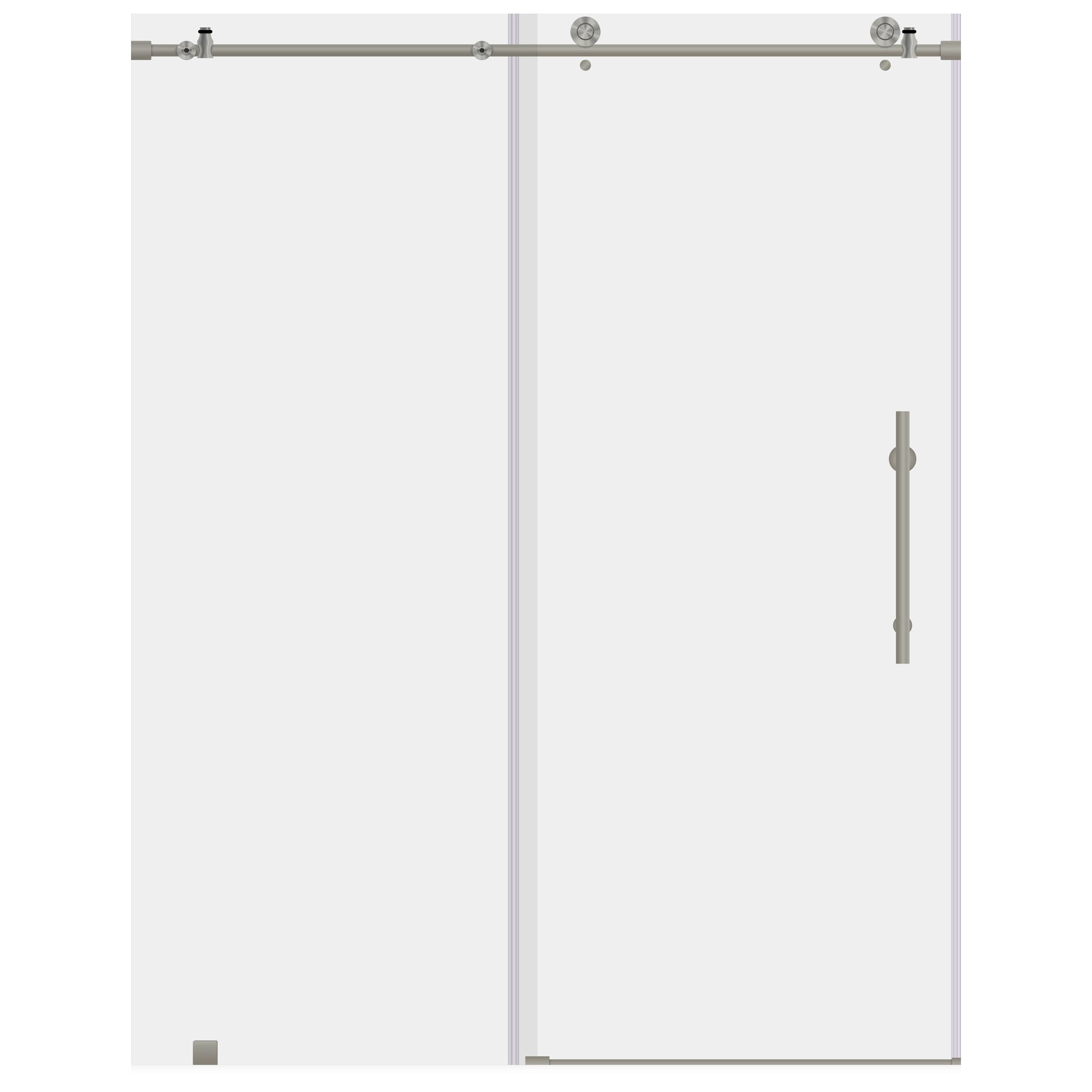Ultra-C Brushed Nickel Frameless Sliding Shower Door 56-60W x 76H
