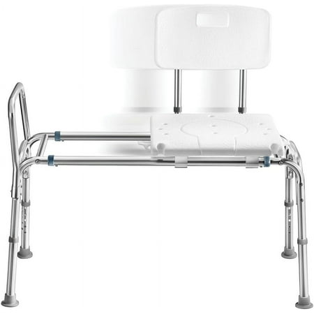Sliding Shower Transfer Bench Transfer Bench for Bathtub Shower Chair for Inside Shower Shower Chair for Elderly and Disabled Adjustable Height Shower Bench Holds Weight Up to 400 Lbs Medical King
