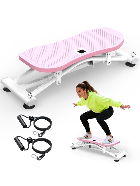Sliding Ski Simulator with Resistance Bands - Indoor Skiing Fitness Equipment, with Resistance Bands & Non-Slip Base, Full-Body Cardio Training Machine for Core, Leg & Arm 1 Pack