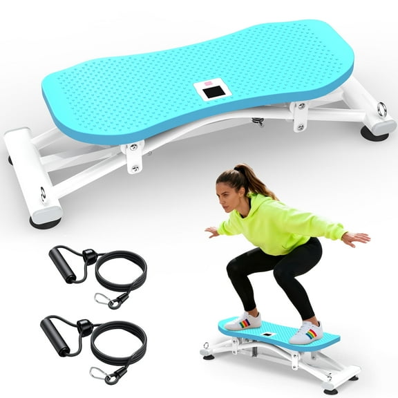 Fahuac Sliding Ski Simulator with Resistance Bands - Indoor Skiing Fitness Equipment for Home Gym, With Resistance Bands & Non-Slip Base, Full-Body Cardio Training Machine for Core, Leg & Arm Workout