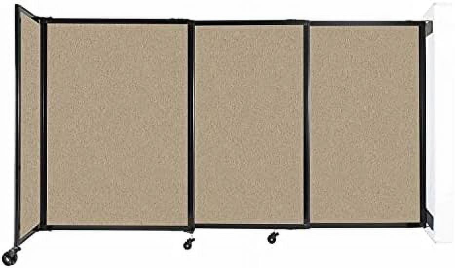 Sliding Straightwall Room Divider Adjustable Widths Locking Wheels