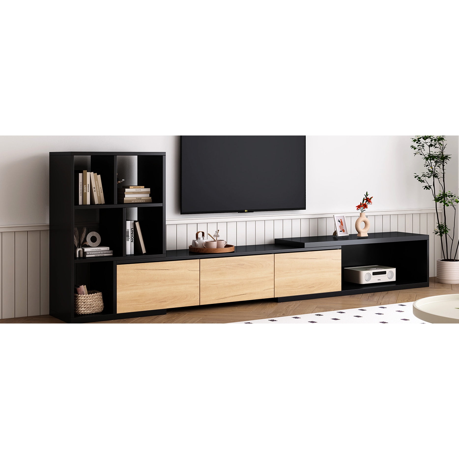 Sliding Tabletop TV Stand+Smooth Extension Range