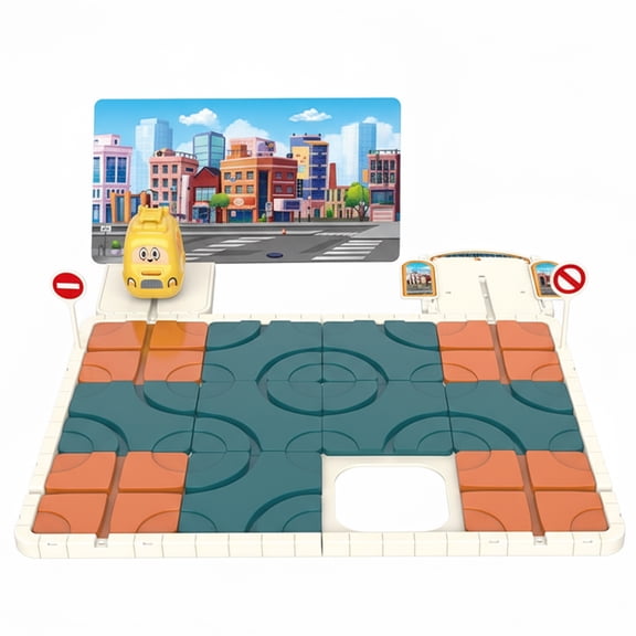 Sliding Track Learning Build Puzzles, STEM Brain Teaser Logic Kits with 3 Game Modes, Over 300 Building Roads Game, Fun Puzzles Maze Toys for Birthday Gifts