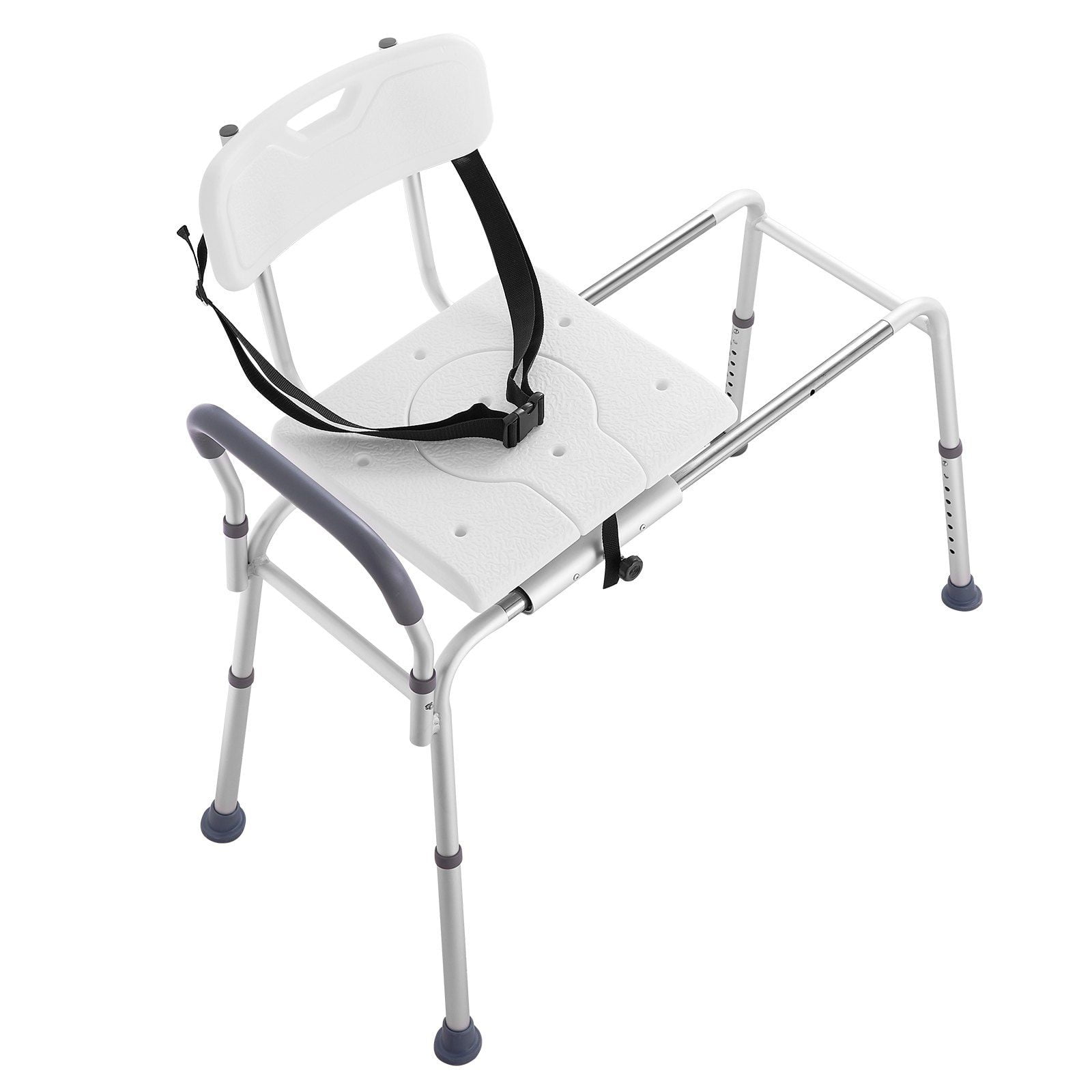 White Adjustable Plastic Sliding Tub Transfer Bench