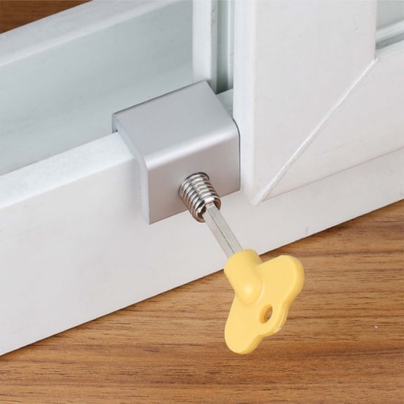 Sliding Window Lock with Aluminum Alloy Form and Adjustable Opening Limiter, No Drill Installation Safety Restrictor for Home Apartment and Rental Window Security