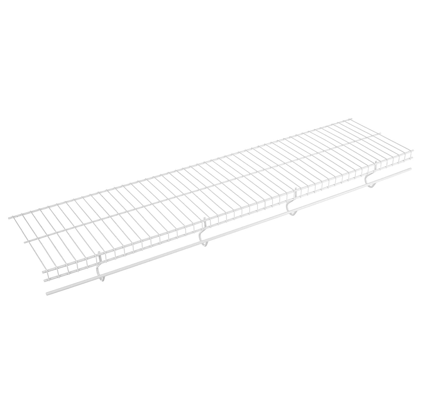Sliding Wire Shelf, White, Adjustable Shelving with Slide Design for