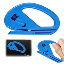 Sliding Wrapping Paper Cutter Tool for Rolls Easy Gift Wrap Cutting Trimmer for Holiday,Birthday,Craft Packaging Blue Plastic 1PC,gift wrapping,wrapping paper cutter,Blue,1PC