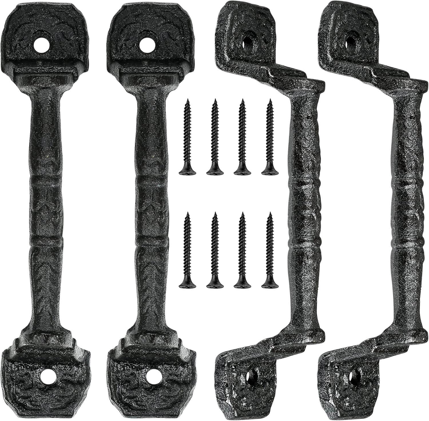 Black Iron Sliding Barn Door Handle - 1 Pack, Rustic Style For Doors & Furniture