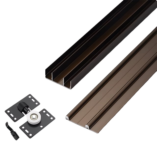 Sliding door rail for wardrobe made of aluminum, 2-rail aluminum rails ...