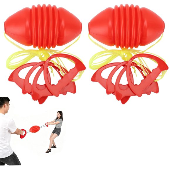 Sliding for Occupational 2 Person Cooperative Shuttle Pulling Ball Coordination Fitness Sliding Game Toy for Outdoor Play Red