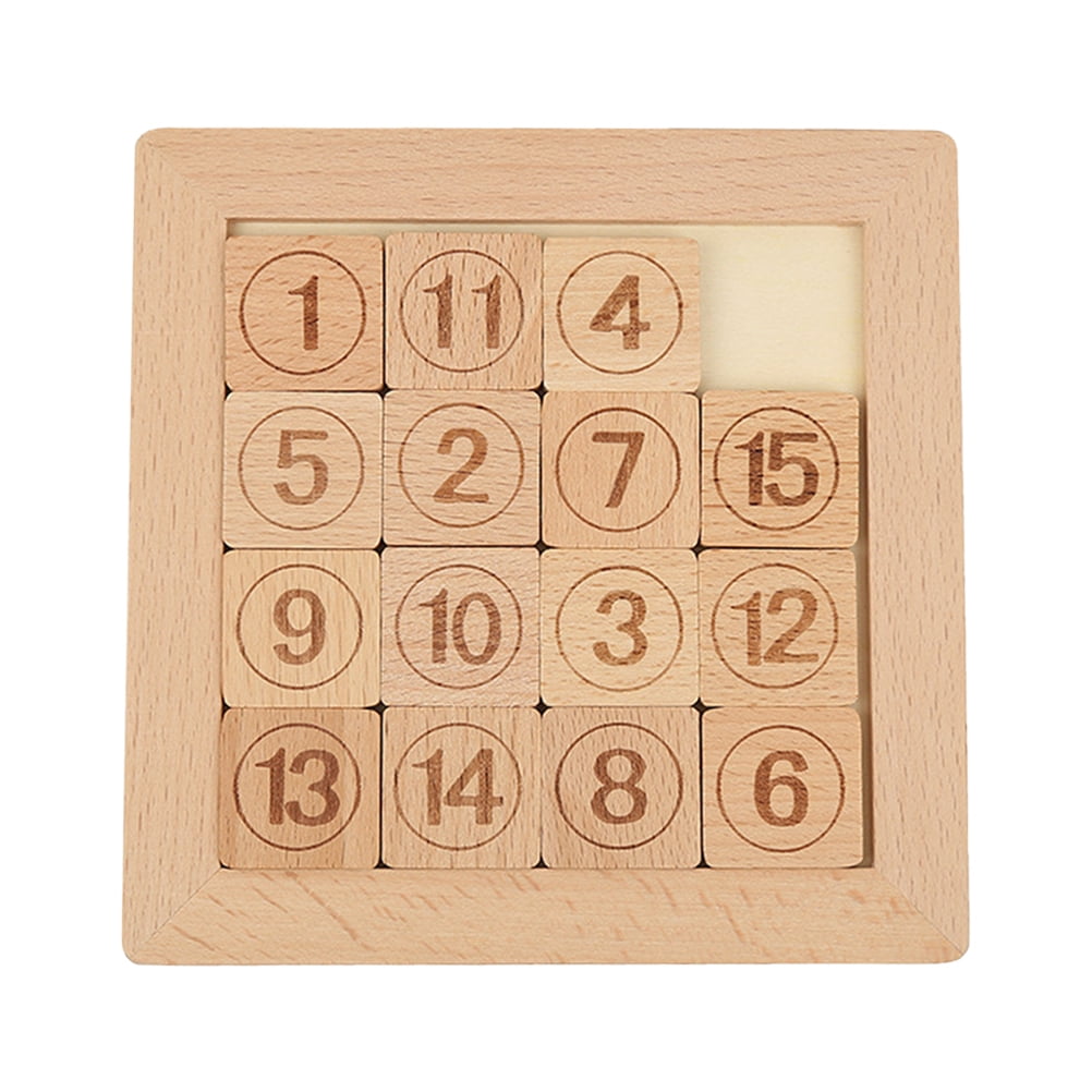 Sliding number puzzle Slide Number Puzzle Toy Wooden Number Cognition