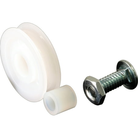 Sliding screen door high density polyethylene roller, Bolt, Nut and high density polyethylene Bushing (2-pack)