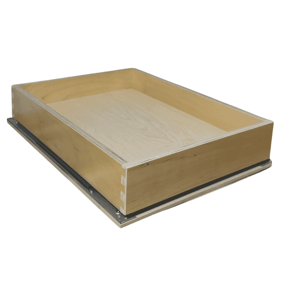 SlidingSusan 9 Ply Baltic Birch Pull Out Cabinet Drawer Organizer 16 Inch Wide x 21 Inch Deep Soft Close Sliding Shelf for Kitchen Cabinets, Pantry & Storage Areas, Heavy Duty Wooden Pullout Inserts