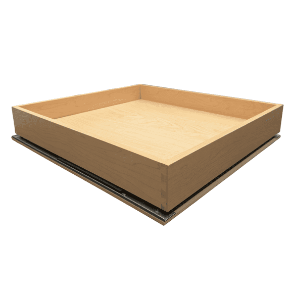 SlidingSusan Hard Rock with MDF Core, 20 Inch Wide x 18 Inch Deep Soft Close Sliding Shelf for Kitchen Cabinets, Pantry & Storage Areas, Heavy Duty Wooden Pullout Inserts