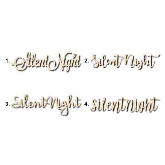 Slight Night Sign Unfinished Wood Cutout Home Decor DIY Option 1- 48" Wide / 1/2"