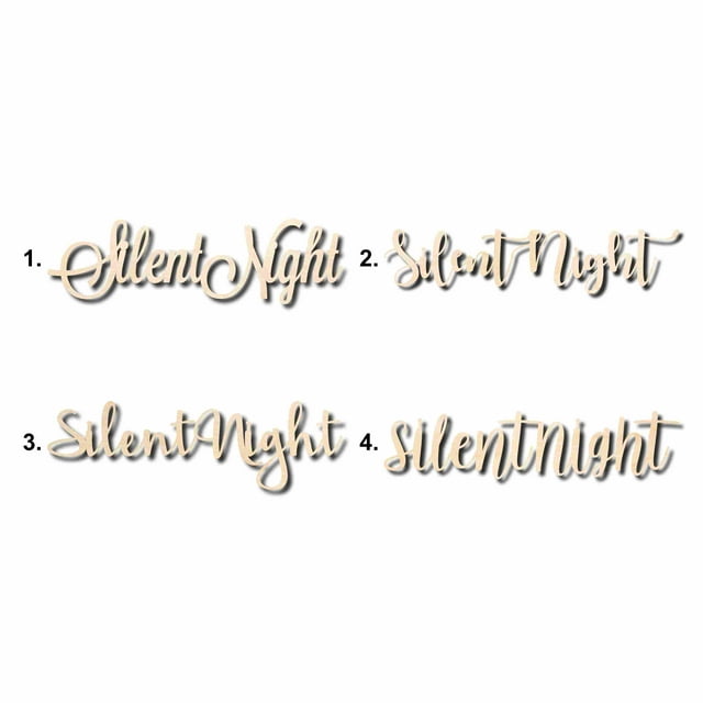 Slight Night Sign Unfinished Wood Cutout Home Decor DIY Option 2- 12" Wide / 1/4"