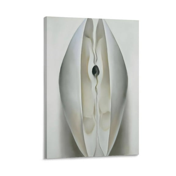 Slightly Open Clam Shell (1926) by Georgia OKeeffe Painting Poster Artworks Canvas Poster Room Aesthetic Wall Art Prints Home Modern Decor Gifts 16x24inch(40x60cm)