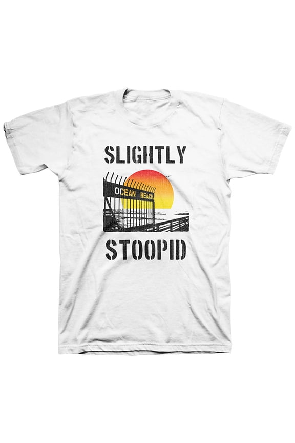 Slightly Stoopid Men's Ocean Beach Gate T-Shirt White S