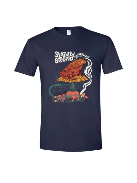 Slightly Stoopid Men's Toad Slim-Fit T-Shirt Navy L | Officially Licensed Merchandise