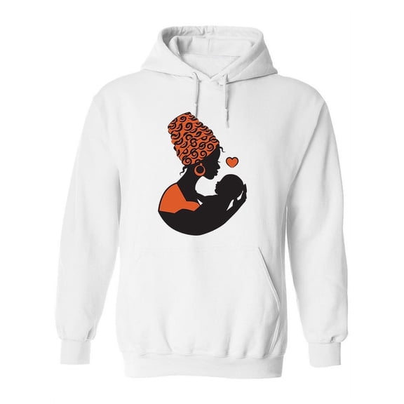 Slihouette Of  An African Mother Hoodie Women -Image by Shutterstock, Female Large