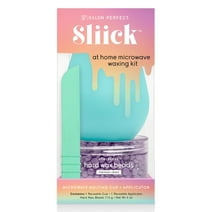 Sliick by Salon Perfect at Home Microwave Waxing Kit, Wax Beads Hair Removal, 4 oz, all Skin Types