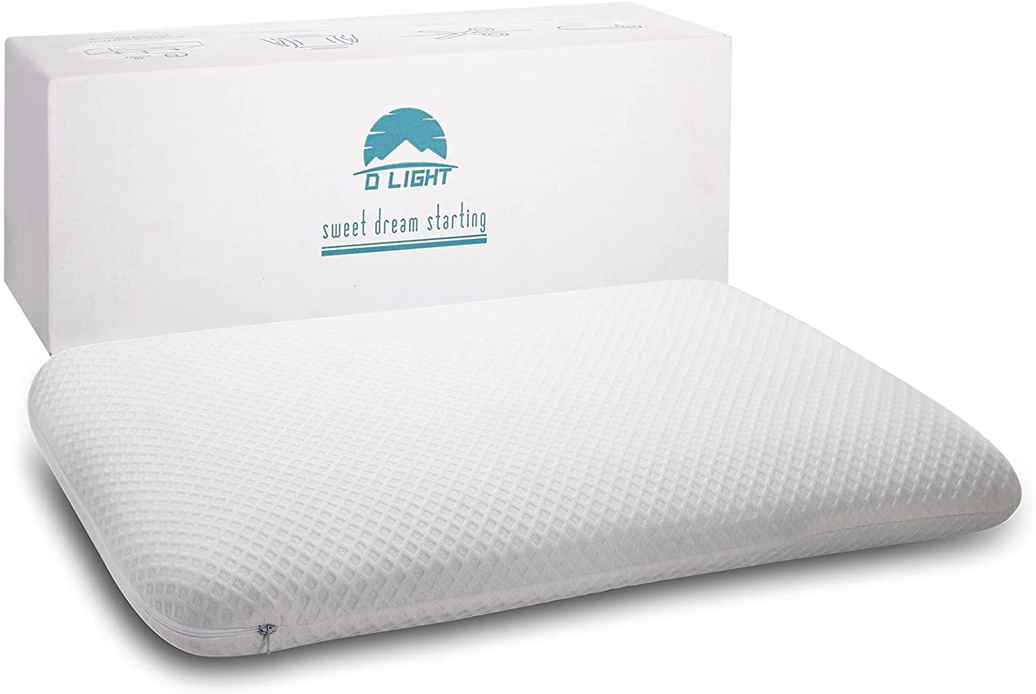 Slim 3.2" Stomach Sleeping Memory Foam PillowThin, Flat, Soft Yet