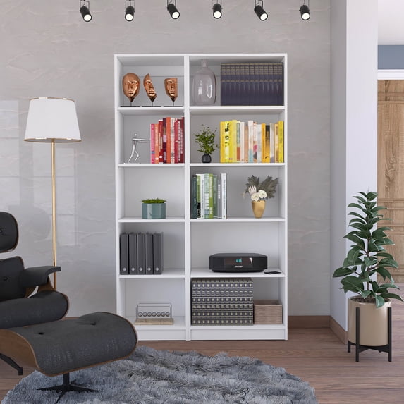 Curated visual reference: Picture Idea: Slim 5 Shelf Bookcase Compact Storage Solution