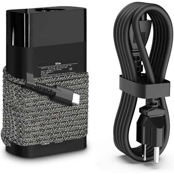 Slim 65W USB C Laptop Charger for HP Spectre X360, Chromebook, Envy, EliteBook x360, Elite x2, Pavilion, Omnibook, ProBook, ZBook, Travel AC Power Adapter Cord Supply