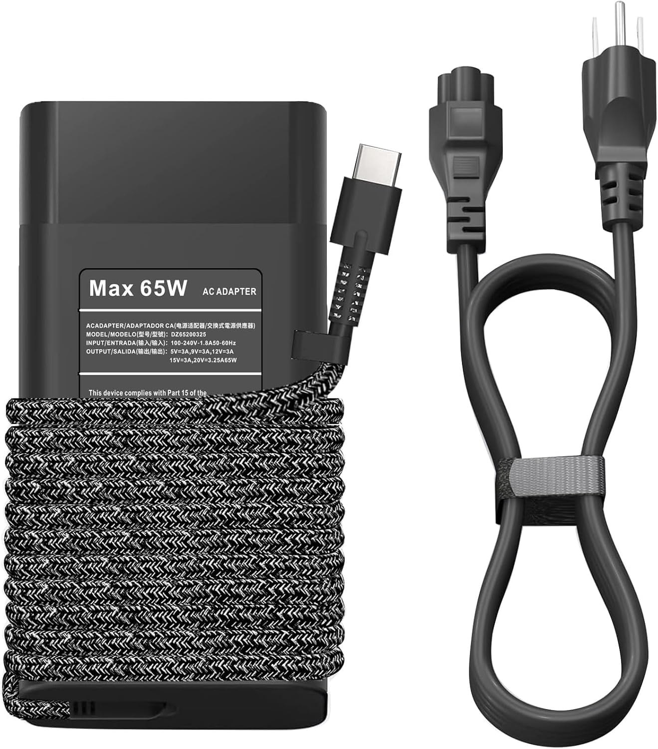 Chargeur USB-C 65W Pour Ordinateur Portable HP - Compatible ZBook, EliteBook, Spectre, Envy | Entrée 100-240V, Sortie Rapide - 5