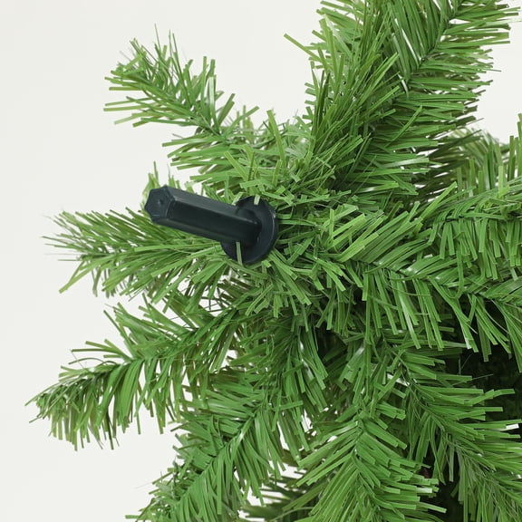 Slim 6ft Pencil Christmas Tree with Bendable Top, 400 Branch Tips Artificial Tree for Small Spaces, Home Holiday Decoration Green