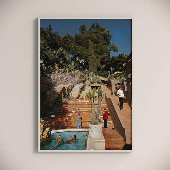 Slim Aarons Hotel Punta Tragara Print Poster, Vintage Photography Print, Unframed Paper Poster 8x10in