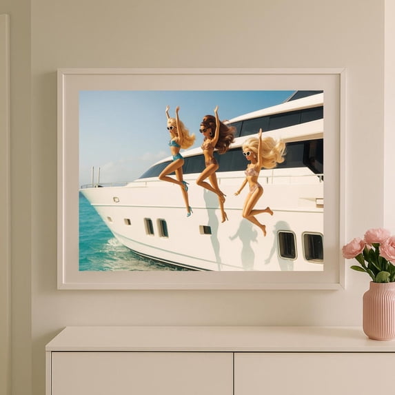 Slim Aarons Luxury Yacht Retro