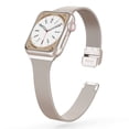 thumbnail image 1 of Slim Band for Apple Watch 10 42mm 46mm Bracelet 9 8 7 41/45MM 6 SE 4 40/44MM Ultra 49MM Milanese Strap for iwatch 5 3 38/42MM (A Starlight,Series 10 42mm), 1 of 7