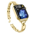 thumbnail image 1 of Slim Band Compatible with Apple Watch 42mm 44mm 45mm 49mm iWatch Series 9 8 7 6 5 4 3 2 1 SE/iWatch Ultra 1/Ultra 2, Women Adjustable Replacement Bracelet, Jewelry Metal Strap,Gold, 1 of 6