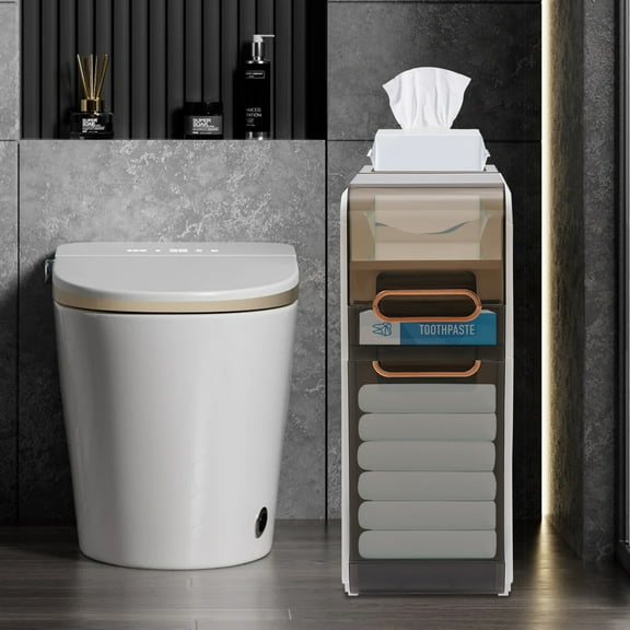 Slim Bathroom Floor Cabinet - Stylish Storage for Narrow Spaces 22*41.5*60cm