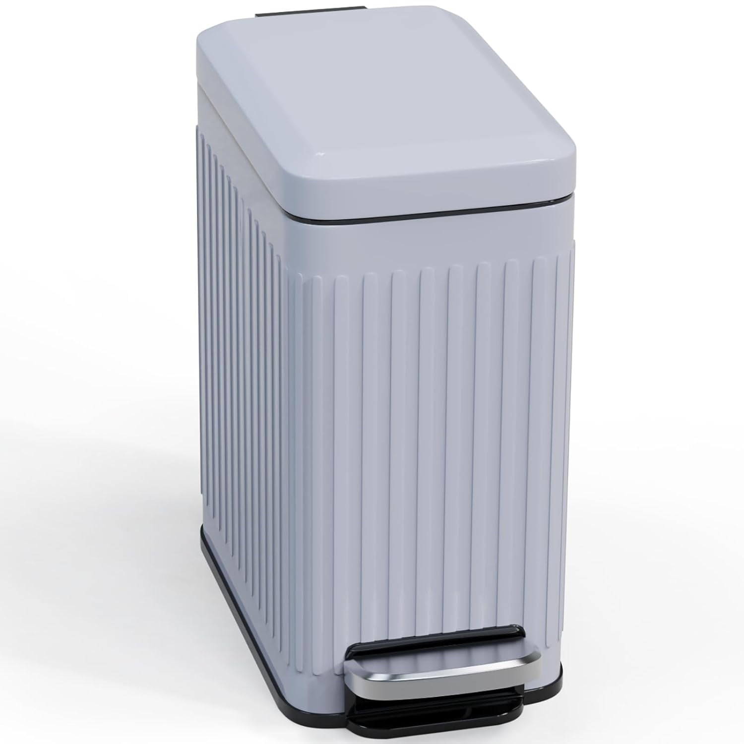 Slim Bathroom Garbage Can,6 Liter/1.6 Gallon Stainless Steel Trash Can ...