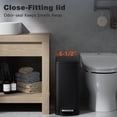 thumbnail image 1 of Slim Bathroom  with Lid Soft Close, 2.6 Gallon Stainless Steel Garbage Can with Removable Inner Bucket,  Step Pedal, Small Trash Bins for Toilet, Bedroom, Kitchen, Office, 1 of 6