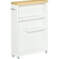 thumbnail image 1 of Slim Bathroom Organizer With Wheels - Save Space For Toiletries And Bath Essentials Cabinet Handles Store Towels In Style, 1 of 6