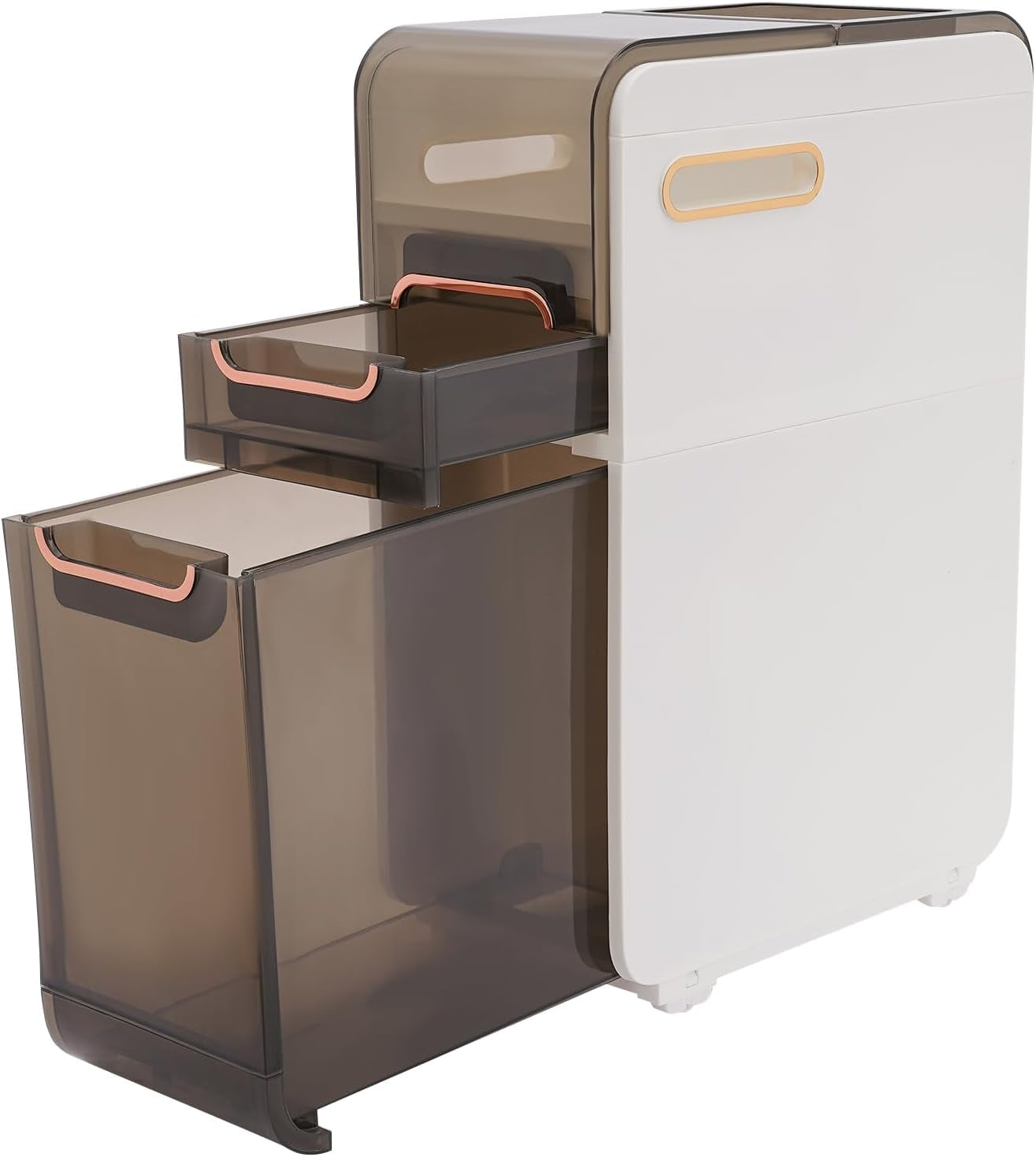 Slim Bathroom Storage 2Tiers Small Bathroom Standing Storage