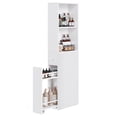 thumbnail image 1 of Slim Bathroom Storage Cabinet - Freestanding, Narrow Design, Adjustable Shelf - Classic White, 1 of 7