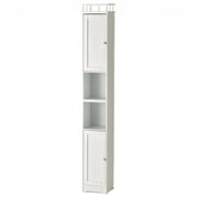 Slim Bathroom Storage Cabinet - Space Saving Organizer - White