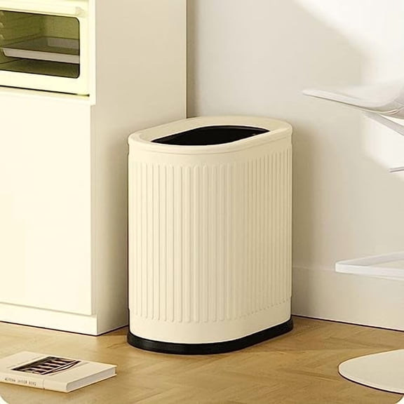 Slim Bathroom Trash Can, 1.6 Gallon Garbage Can with Inner Barrel, Small Stainless Steel Wastebasket, Garbage Container Bin Waste Bin for Kitchen, Home, Office, Bedroom$$Storage