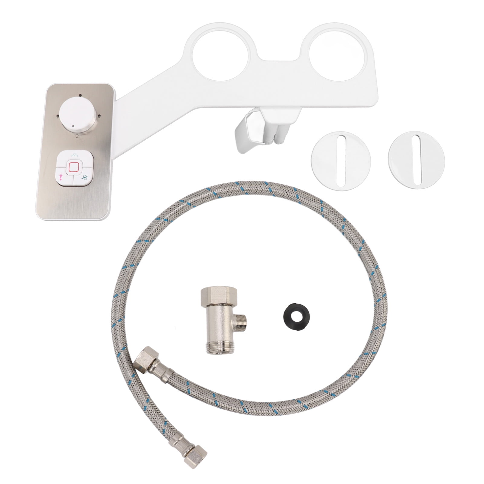 Slim Bidet Toilet Seat Attachment Non Electric Dual Nozzle Self