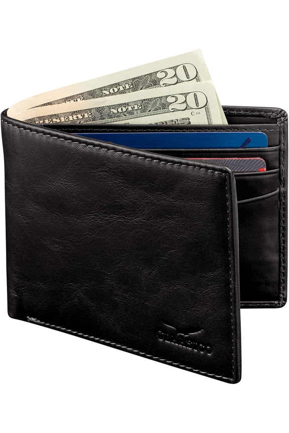 Slim Bifold RFID Bloking Wallet For Men Genuine Leather Packed In Stylish Gift Box