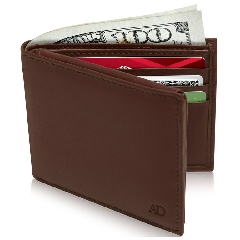 Stylish Leather Trifold Wallet - Gifts For Men